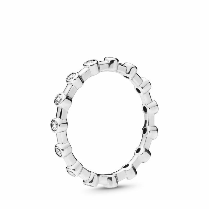 Pandora Dazzling Dots Stackable Ring Ireland - Sterling Silver/Cubic Zirconia - 782094PMI